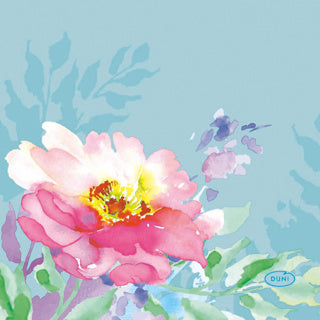 Duni servetten vloeiende bloemen 24x24 cm
