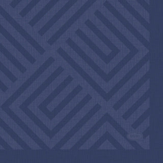 Duni servetten mozaïek donkerblauw 24x24 cm