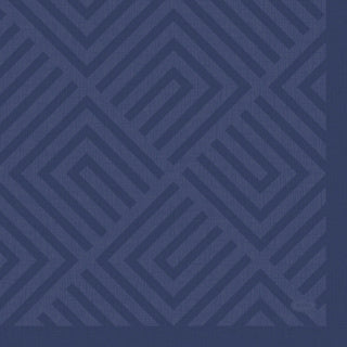 Duni servetten mozaïek donkerblauw 33x33 cm