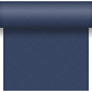 Duni tafelkleed 3-in-1 mozaïek donkerblauw 40x480 cm