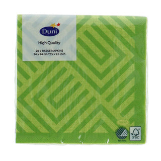 Duni servetten mozaïek kiwi 24x24 cm