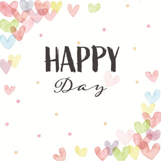 Duni servetten hartjes vrolijk 33x33 cm