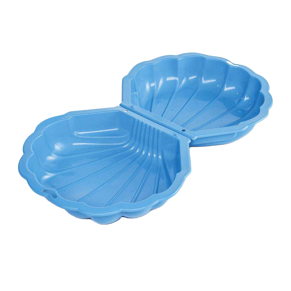 Paradiso speelgoed Zandbak met deksel Schelp 87 x 78 x 18 cm blauw