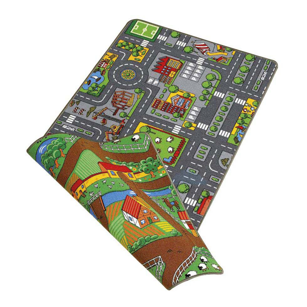 Speelkleed duoplay omkeerbaar stad en boerderij, 67x100cm