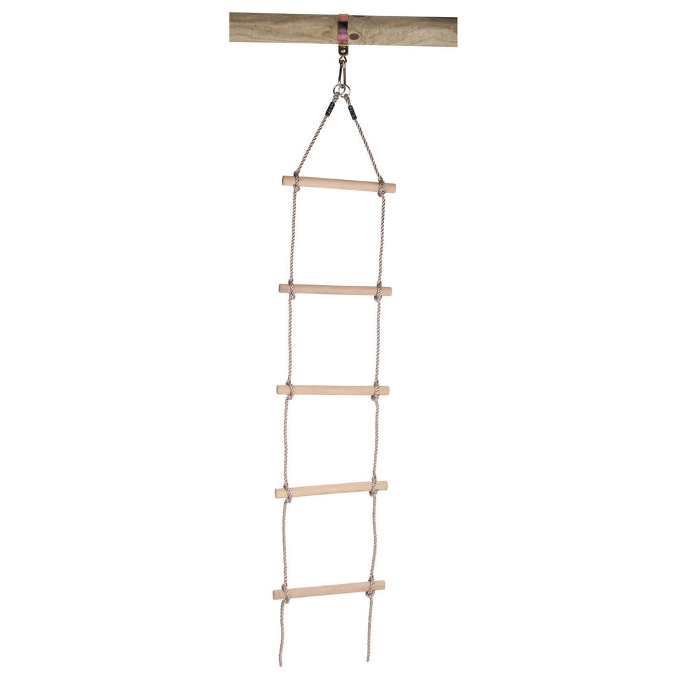 Zwenkladder met houten treden, 190cm