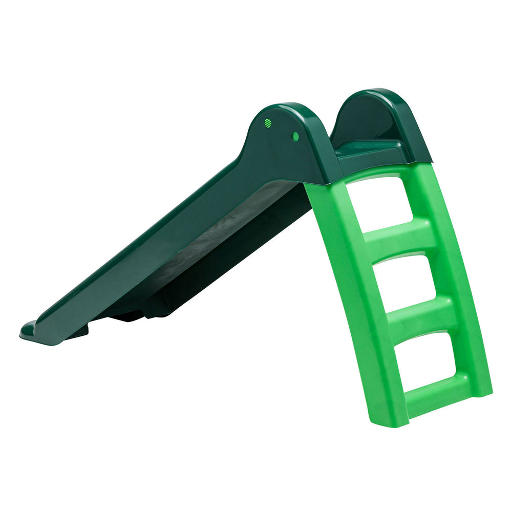 Swingende glijbaan met trap groen