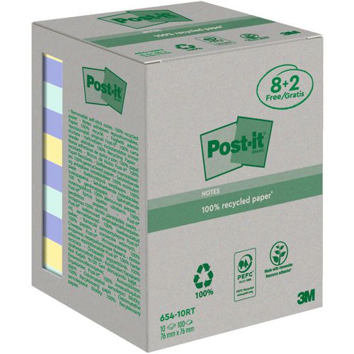 Zelfklevende memoblaadjes post-it 7100172343 100 vellen multikleur