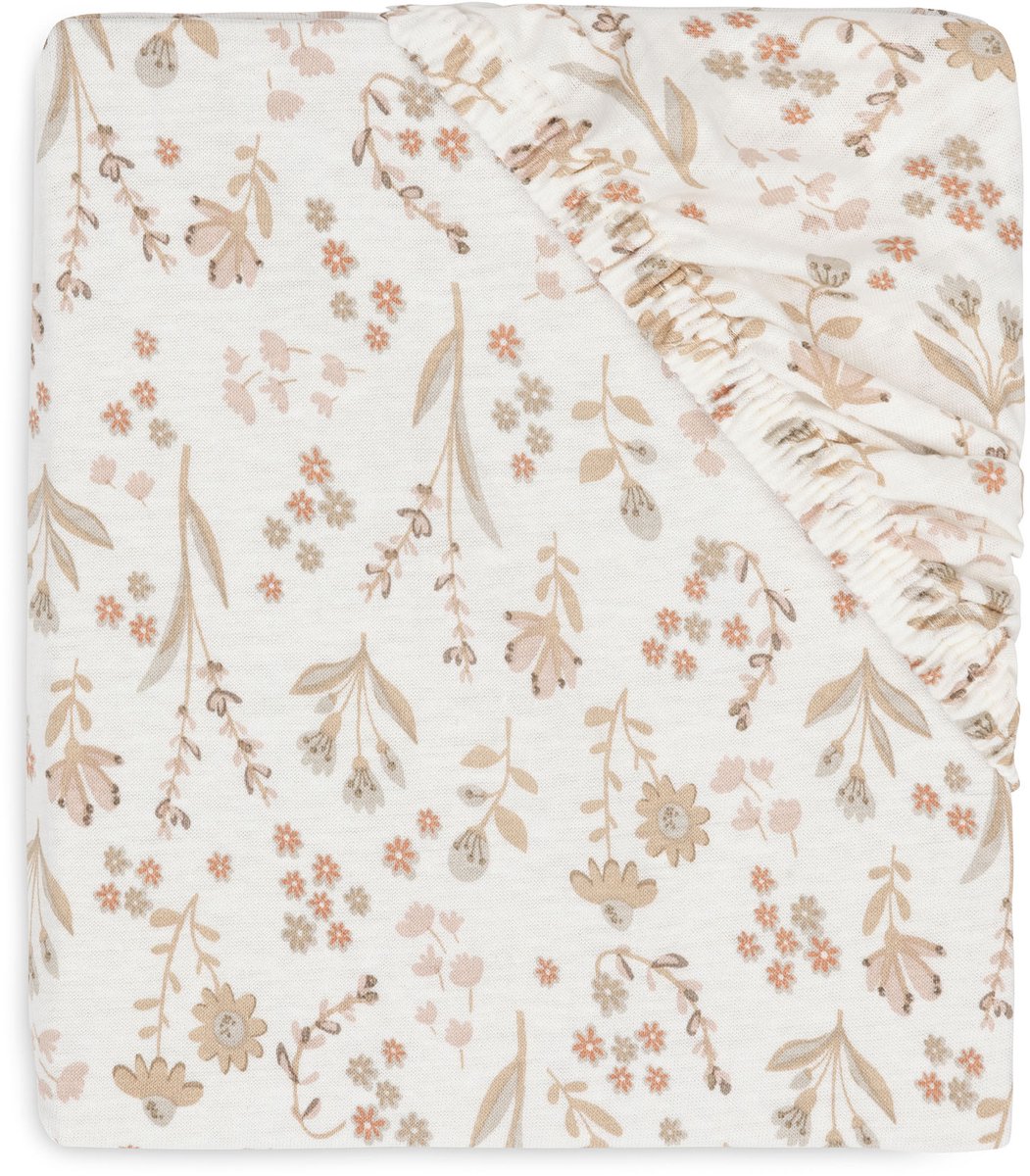 Jollein baby - hoeslaken wieg jersey 40 50x80 90cm - babybed - zacht katoen - bloomy