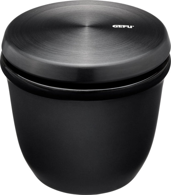 Gefu x-plosion kruidenpotje met deksel en lepel – 150 ml – zwart