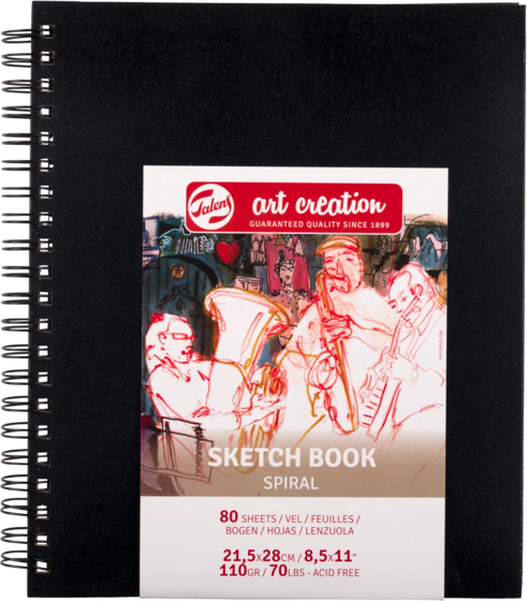Talens art creation schetsboek spiraal 21,5x28cm 110g 80v