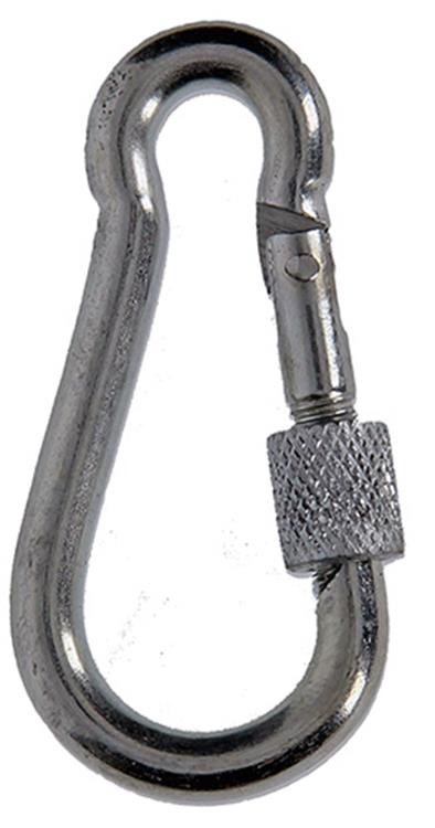 Mack 1008494 - 1 karabijnhaak + borgsl. 6 x 60mm verzinkt | 10 stuks