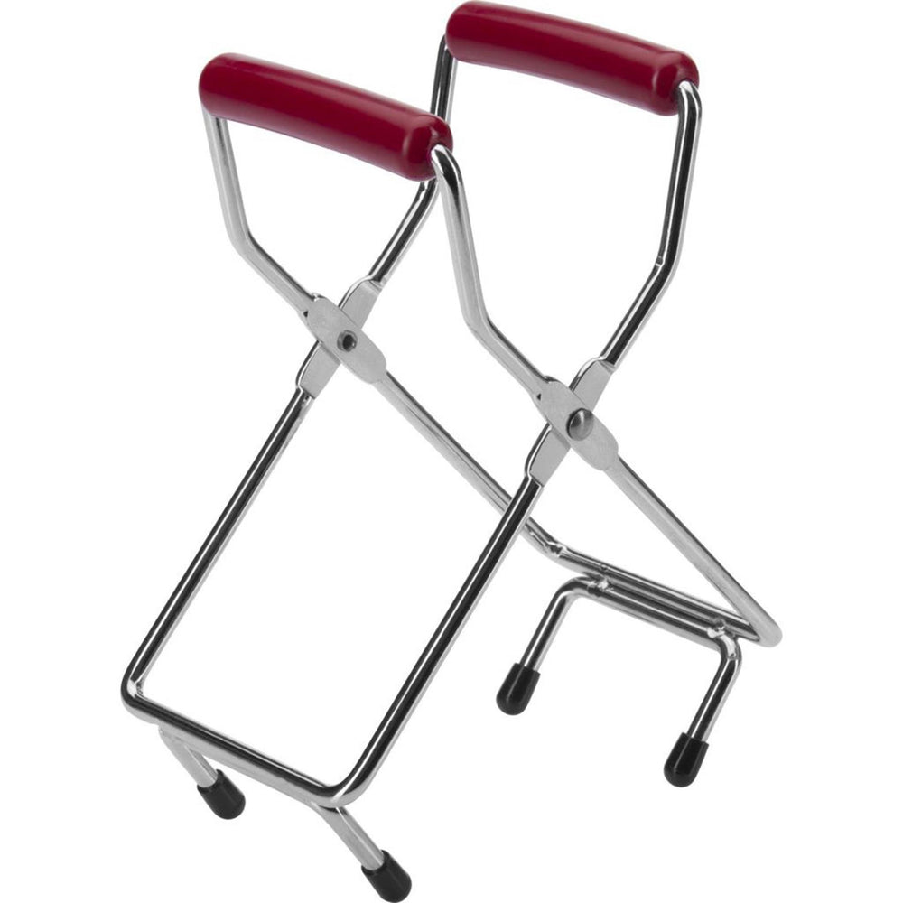 Westmark glastang voor weckpotten met diameter tot 18 cm, verchroomd staal kunststof, zilver rood, 10532270