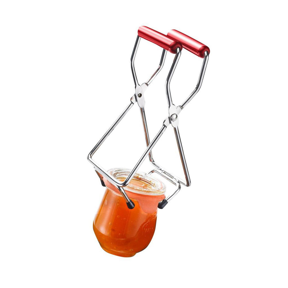 Westmark glastang voor weckpotten met diameter tot 18 cm, verchroomd staal kunststof, zilver rood, 10532270