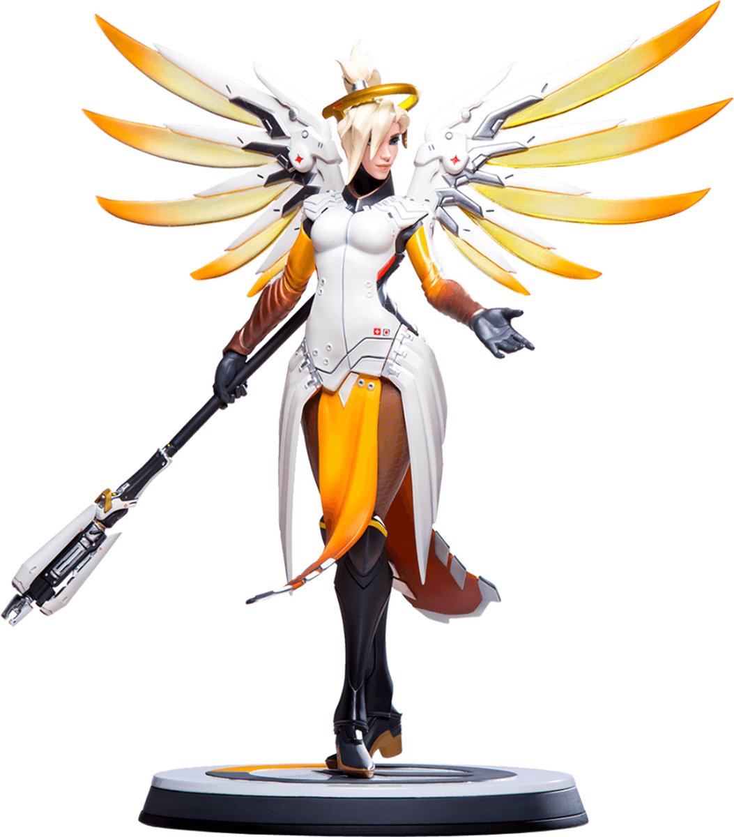 Blizzard overwatch mercy statue - premium figuur van 50 cm - handgeschilderd