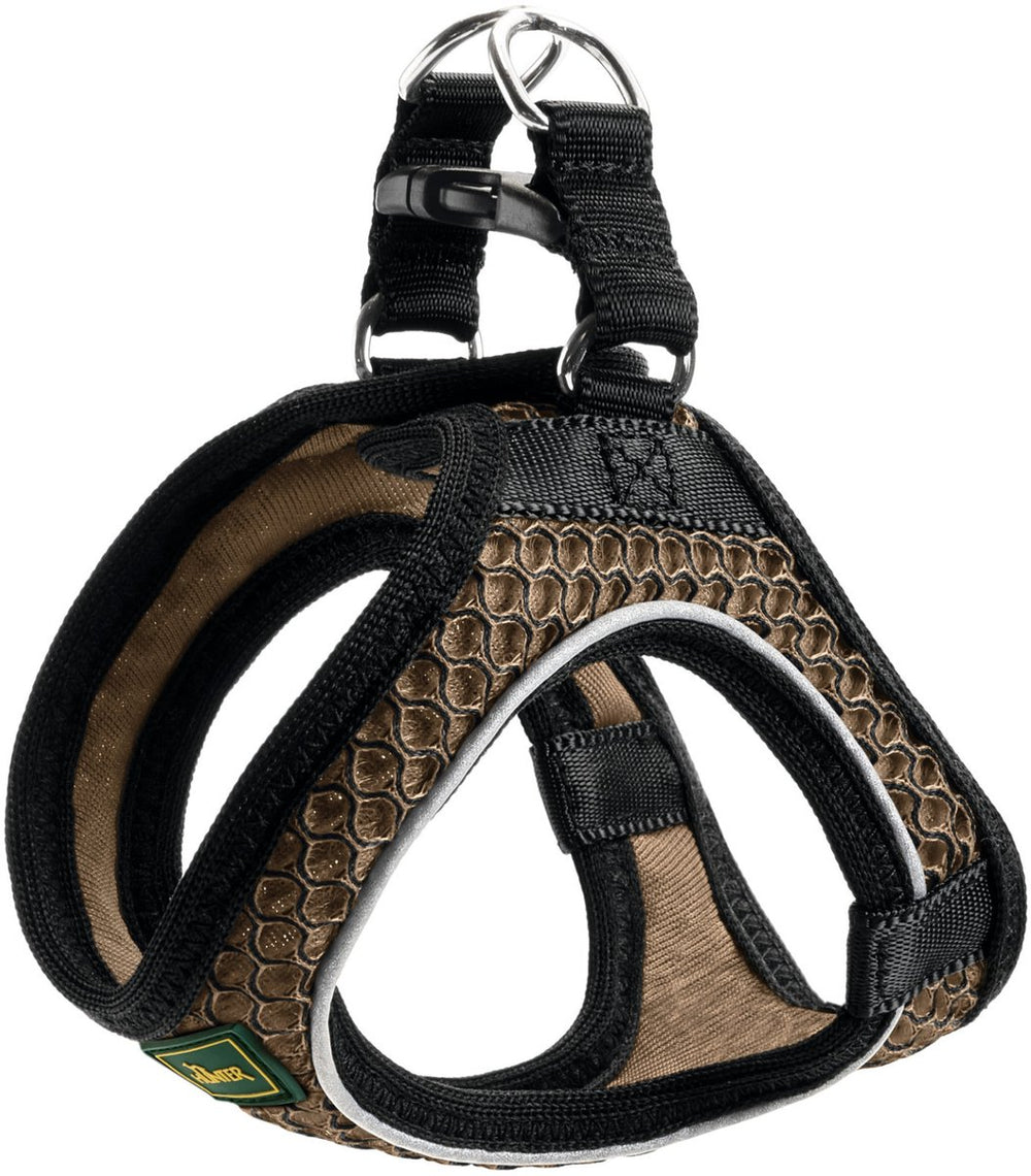 Hunter harnas hilo comfort bruin - hondenharnas - xs s 37-42 40-46 cm