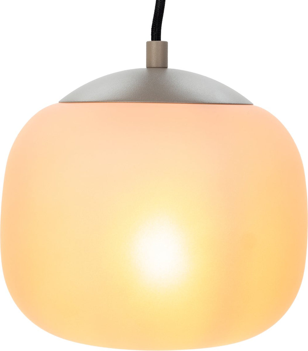 Eglo cominio hanglamp - e27 - ø 18,5 cm - zandkleurig|taupe - glas