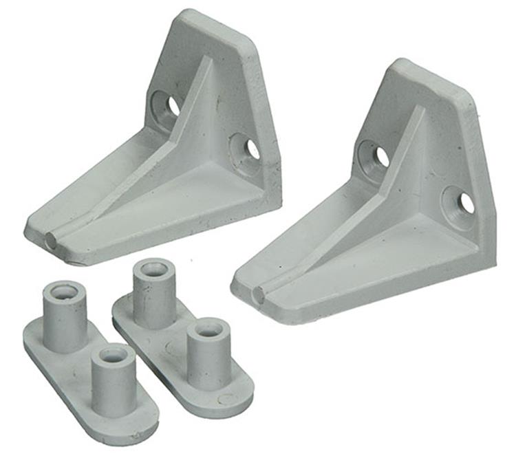 Mack 1010114 - 2 stoothaken trapezium voor rolluik wit 42mm | 10 stuks