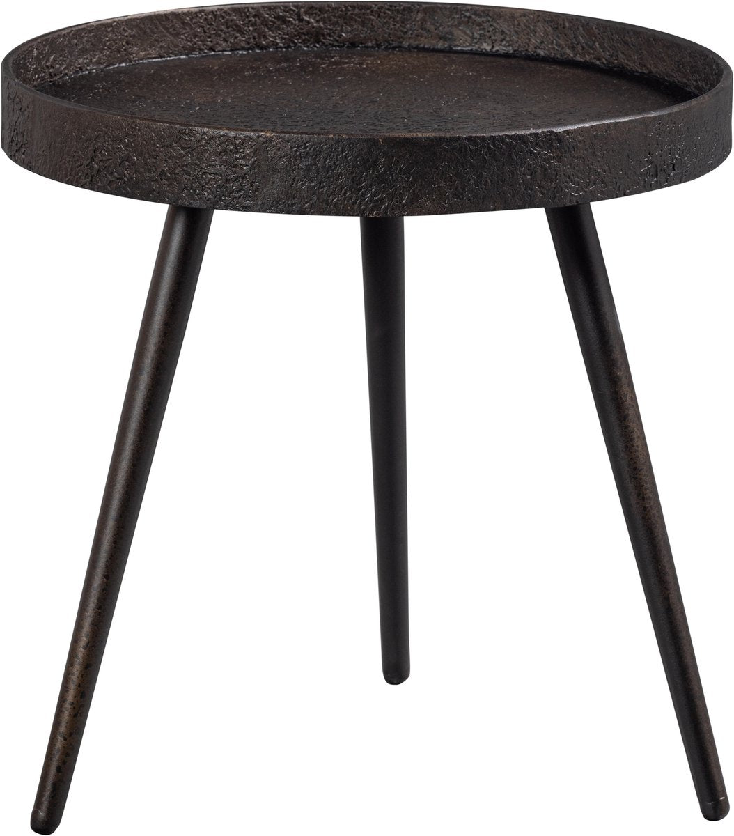 Woood bounds bijzettafel m - metaal - antique goud - 41xø41