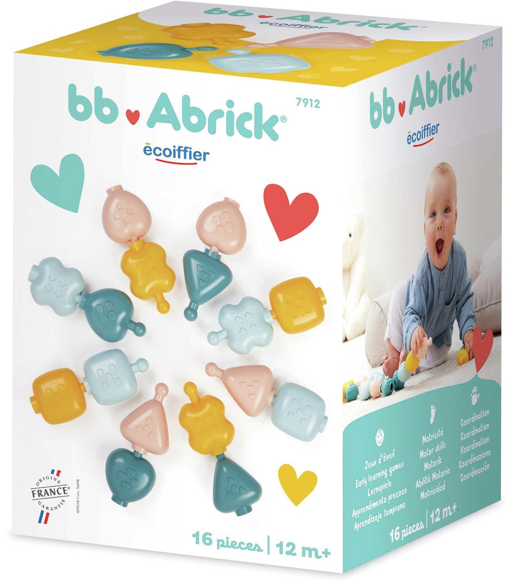 Abrick ecoiffier bb motor skills beads construction playset - 16 pcs.