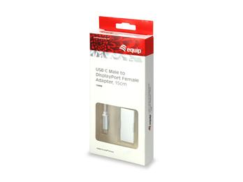 Equip 133458 USB type C mannelijk naar DisplayPort vrouwelijk adapter, 15 cm