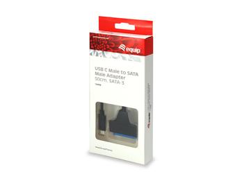 Equip 133456 USB type C mannelijk naar SATA mannelijke adapter, 50 cm