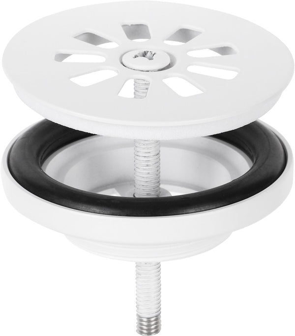 Differnz afvoerplug mat wit – afvoerstop voor wastafel – 㘠64 mm – 6m schroef