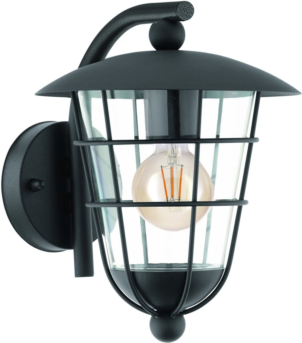 Eglo pulfero wandlamp buiten - e27 - 28 cm - zwart