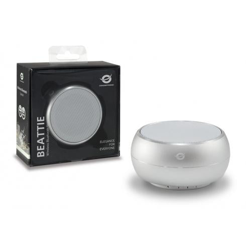 Conceptronic Beattie 01s draadloze bluetooth speaker, micro-USB, 3W, 150 - 20000 Hz, zilver