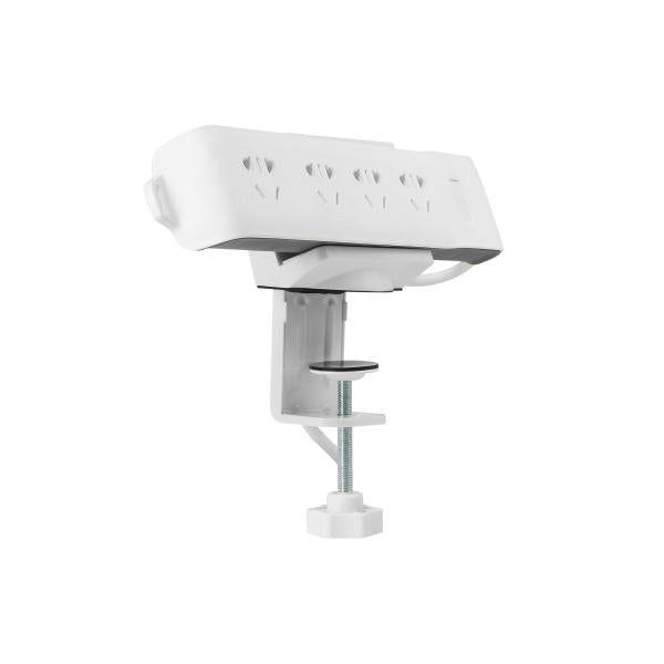 Equip 650806 clamp-on powerstrip holder, abs, steel, white