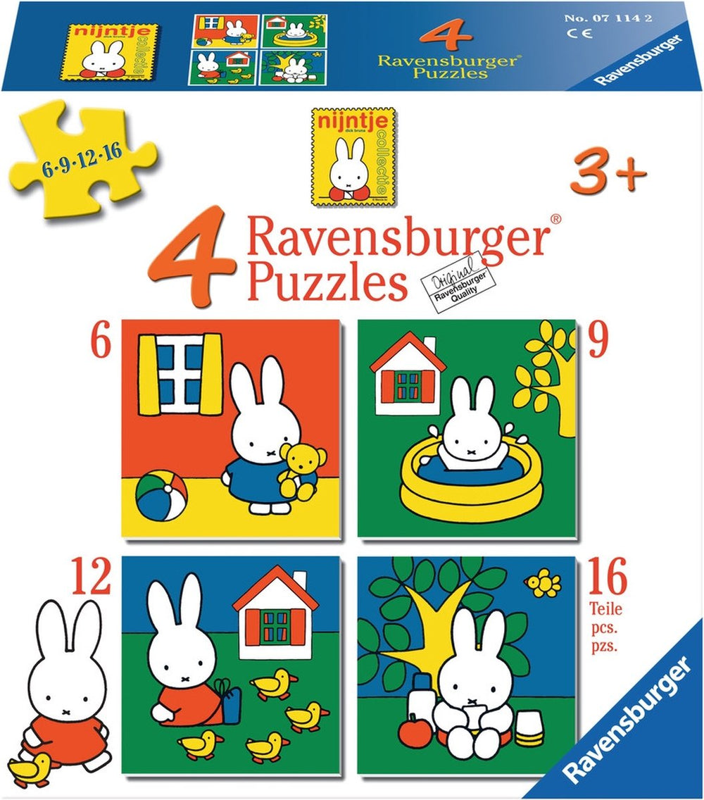 Ravensburger Miffy. four puzzles - 6+9+12+16 pieces - children's puzzle