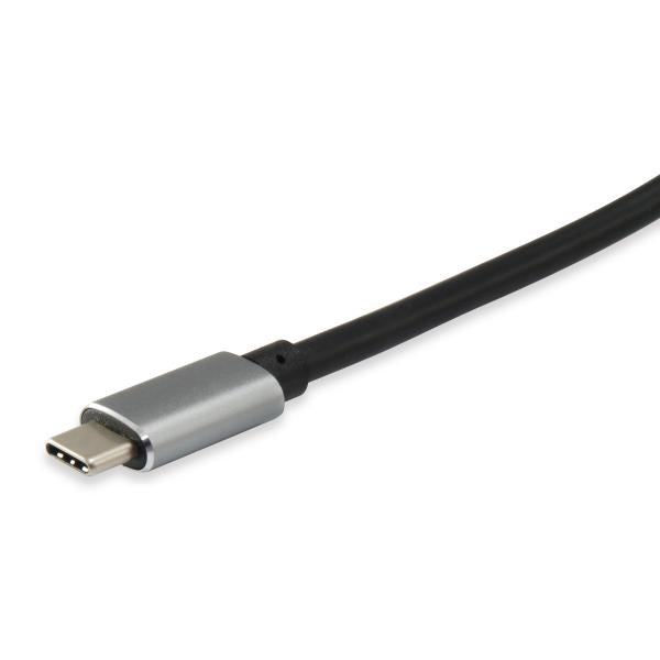 Equip 133464 USB type C naar 2x HDMI vrouwelijke adapter, 2160p@30 Hz, USB3.1 gen1, grijs