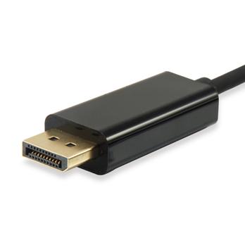 Equip 133467 USB type-C naar DisplayPort-kabel, mannelijk mannelijk, recht, 1,8 m, zwart