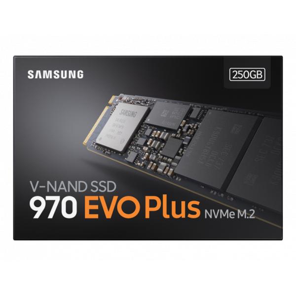 Samsung mz-v7s250bw evo 970 plus ssd, 250 gb, m.2 2280, v-nand mlc, 3500 3300 mb s, 550.000 iops
