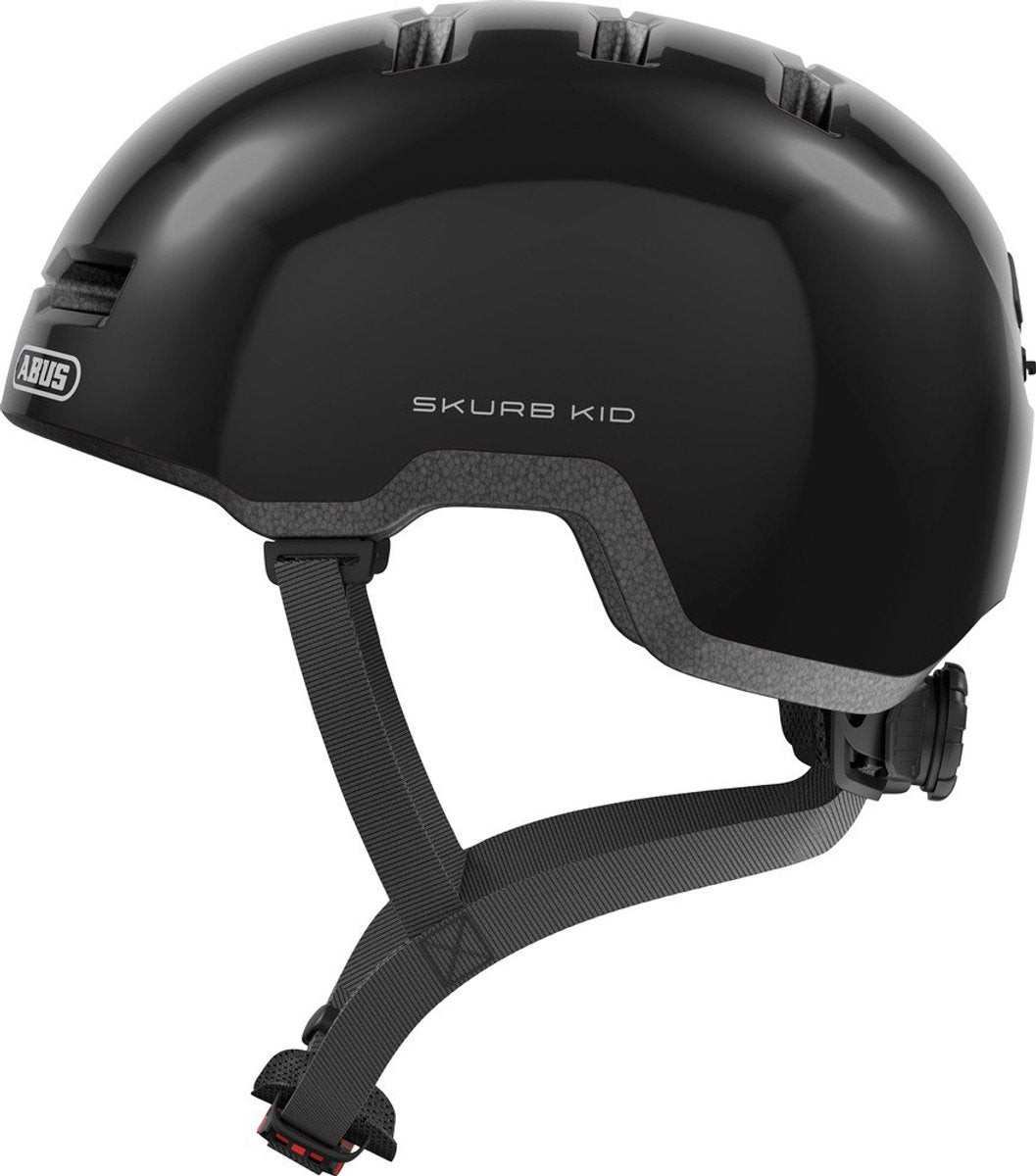 Abus skurb kid - fietshelm - kinderen shiny black s (45 - 50 cm)
