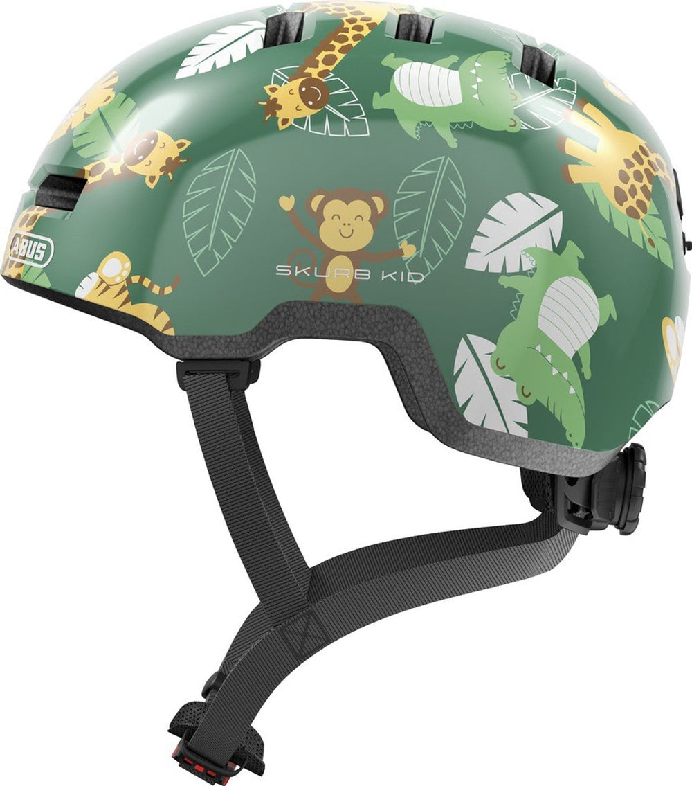 Abus skurb kid - fietshelm - kinderen green jungle s (45 - 50 cm)