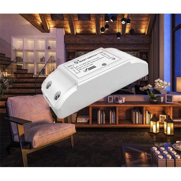 Woox r4967 slimme wifi-schakelaar, aangedreven door Tuya, 10A, 2300W, 100-240VAC 50-60Hz, wifi