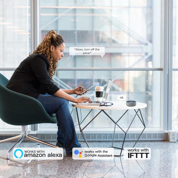 Woox r4054 smart inbouw stopcontact powered by tuya, 16a, 3680w, wi-fi, white