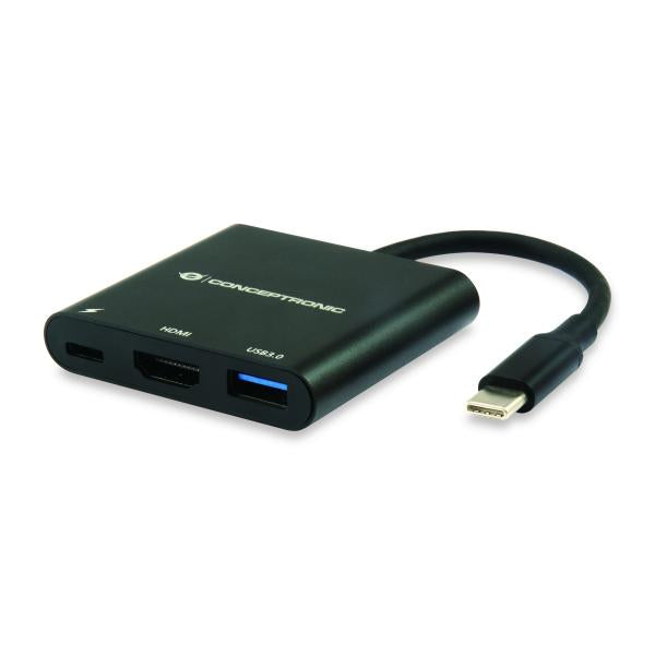 Conceptronic donn01b donn usb-c naar hdmi adapter, usb 3.2 gen 1 (3.1 gen 1) type-a c, hdmi, zwart