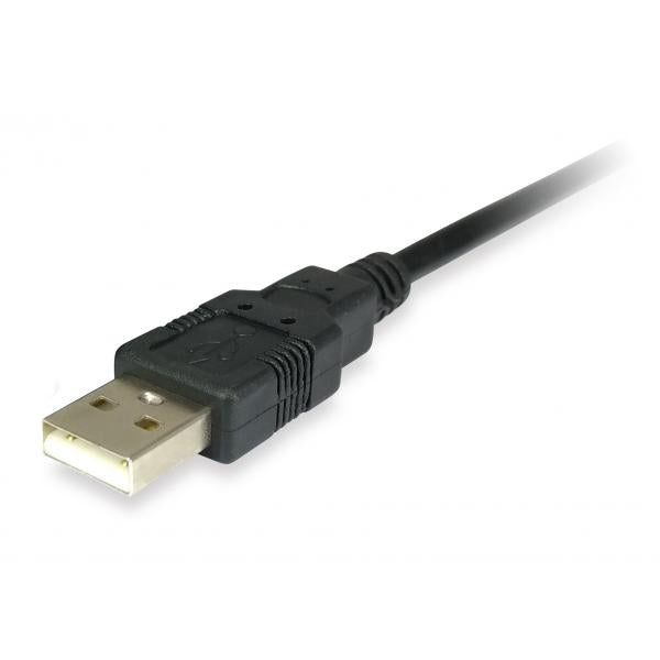 Equip 133383 USB naar parallelle adapterkabel, USB 2.0 -> IEEE1284, mannelijk mannelijk, zwart