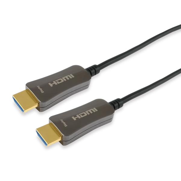 Equip 119430 HDMI 2.0 actieve optische kabel, HDMI type A -> HDMI type A 3D, 18 Gbit S, 30 m, zwart