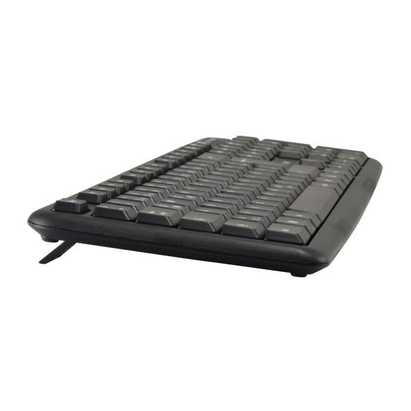 Equip 245200 bedraad toetsenbord en muis combo Duitse lay-out, USB, QWERTZ, 105 toetsen, 1000 dpi, zwart