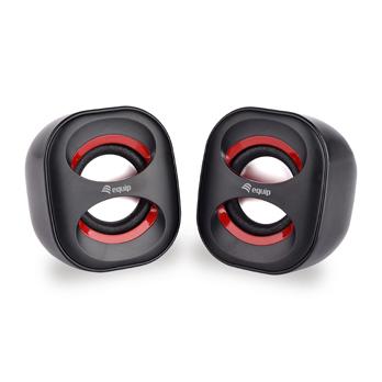 Equip 245331 mini usb-luidspreker, 2.0 kanalen, bedraad, 3 W, 90 - 20 Hz, 40 O, zwart