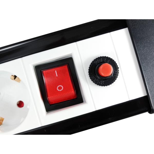 Uitrusting 245553 stekkerdoos met 4 stopcontacten, 2x USB, 4x AC-stopcontact(en) binnen, type F, 1,5 mm², 1,5 m