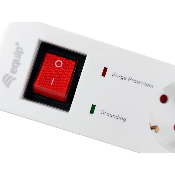 Uitrusting 245554, 5-voudige stekkerdoos met 2x USB, 5x AC-stopcontact(en) binnen, type F, 1,5 mm², 1,8 m