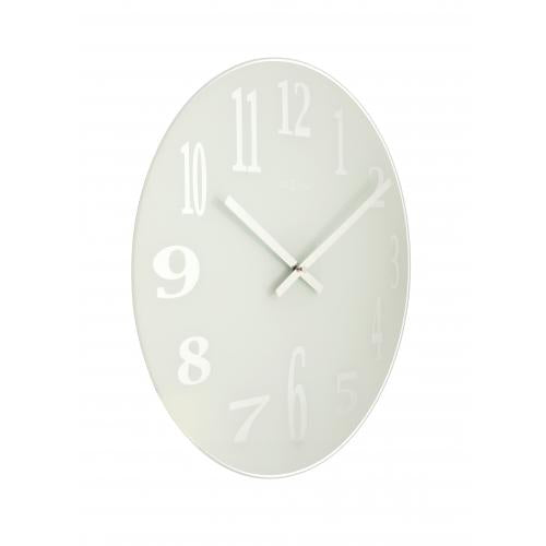 Nextime klok 2472 spiegelglas, ø43 cm, wand, wit