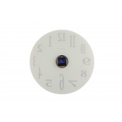 Nextime klok 2472 spiegelglas, ø43 cm, wand, wit