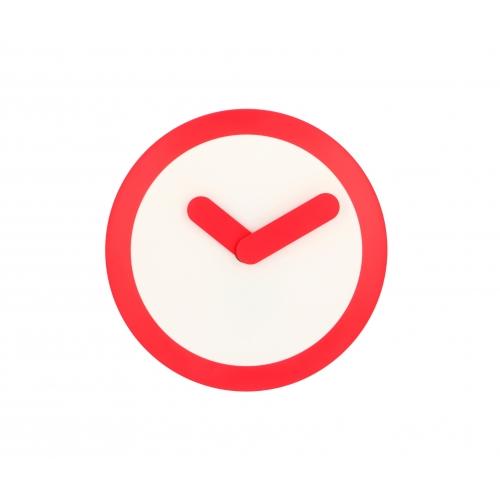 Nextime klok 2615ro focus, ø25 cm, wand, wit rood