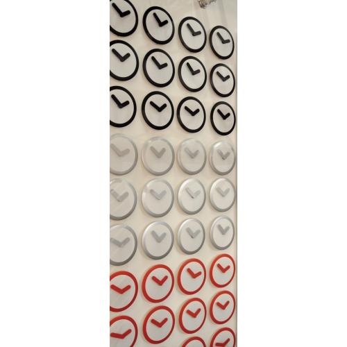 Nextime klok 2615zw focus, ø25 cm, wand, wit zwart