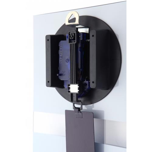 Nextime klok 2855bl bold stripes, 38x19 cm, wand, blauw