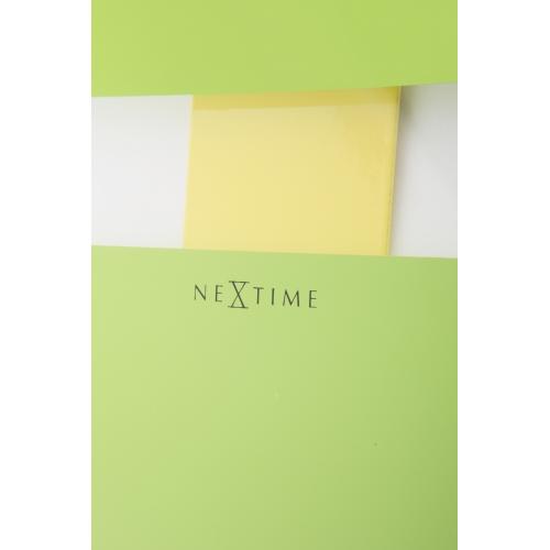 Nextime klok 2855gn bold stripes, 19 x 38 cm, wandklok, groen